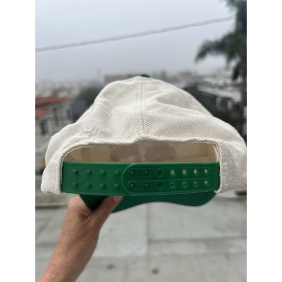 Vintage 80s Old Reliable Tractor Bowman North Dakota green canvas trucker hat - Picture 5 of 11